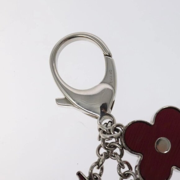 LOUIS VUITTON Epi Bijusac Fleur Deux Charm metal Red - Picture 3 of 8